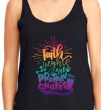 Load image into Gallery viewer, Faith, weights &amp; protein shakes Racerback tank
