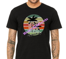 Load image into Gallery viewer, Scripture, Sunshine, Salt Water, Seashells Tshirt
