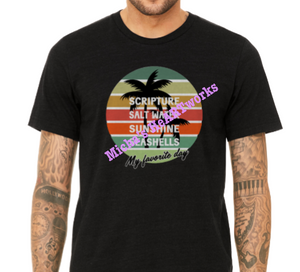 Scripture, Sunshine, Salt Water, Seashells Tshirt