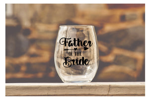 Wedding Party Wine Glasses - Entire Set