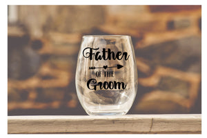 Wedding Party Wine Glasses - Entire Set