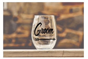 Wedding Party Wine Glasses - Entire Set