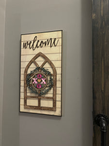 Laser Cut Seasonal Welcome Sign