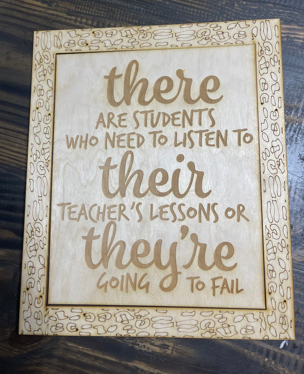 There Their and They’re Laser Cut Classroom Sign